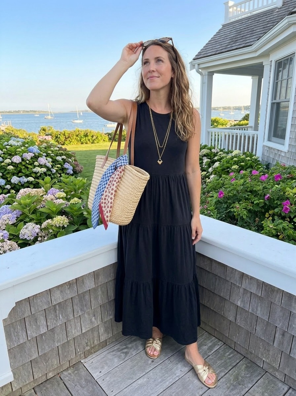 J.Crew Black Knit Tank Maxi Dress - Size L